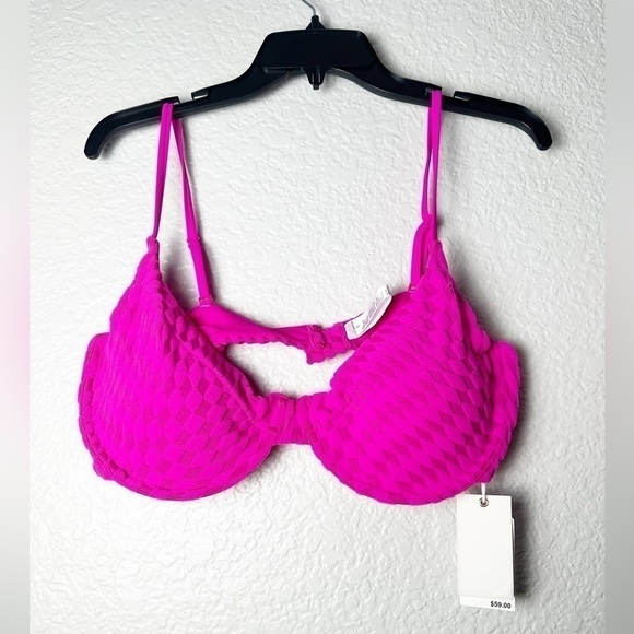 NWT NWT Good American Jacquard Demi Top And Bottom Bikini - Picture 9 of 12